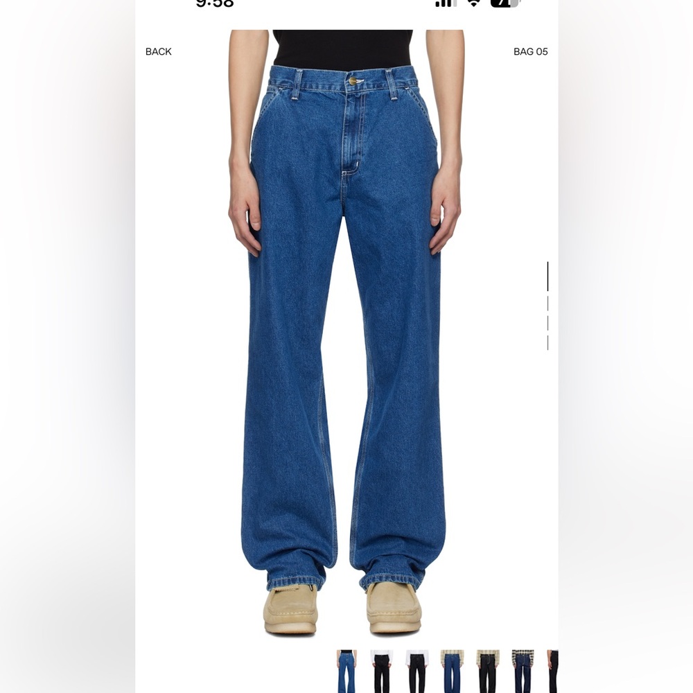 Carhartt blue simple wide jeans Jeans